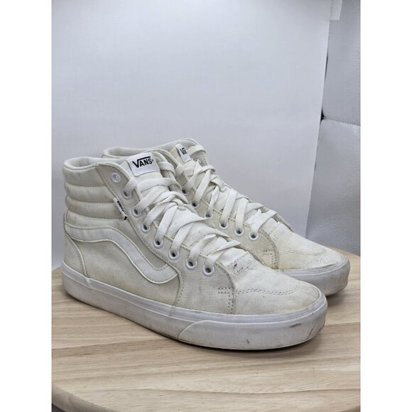 Vans Sk8 Hi Old Skool Womens Size 8.5 Cream White Athletic Shoes Sneakers 721356 - Picture 5 of 9